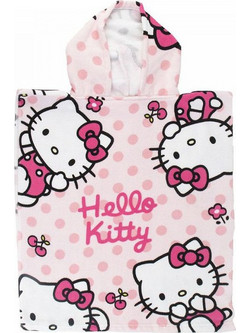 Cerda Hello Kitty Παιδικό Πόντσο Θαλάσσης Microfiber Ροζ 50x111cm 2200010391