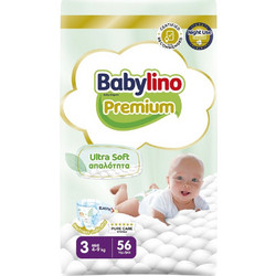 Babylino Premium Ultra Soft Πάνες No3 4-9kg 56τμχ