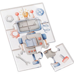 Parisis Μπομπονιέρα Βάπτισης Puzzle Ρομπότ από Plexiglass
