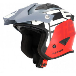 Acerbis Aria Grey Red Κράνος Μηχανής Jet 1050gr