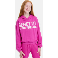 Benetton Παιδικό Φούτερ με Κουκούλα Φούξια 3J68C203Q-239