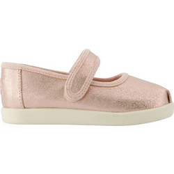 Toms Παιδικές Μπαλαρίνες Πάνινες Ανατομικές με Σκρατς Ροζ Χρυσές 10022117