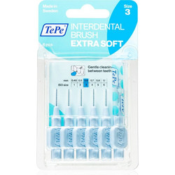 Tepe Extra Soft Μεσοδόντια Βουρτσάκια 0.6mm Γαλάζια 6τμχ