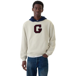 Gap Colorblock Varsity Ανδρικό Φούτερ με Κουκούλα & Τσέπες Μπεζ 534158-001