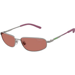Arnette AN3092 745 Γυναικεία Γυαλιά Ηλίου Ορθογώνια Μεταλλικά Ασημί με Καφέ Φακό