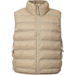 Only Αμάνικο Γυναικείο Μπουφάν Puffer Κοντό Μπεζ 15335205