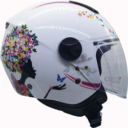 Faseed FSD-700 Flower White Κράνος Μηχανής Jet