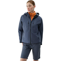 4F Γυναικείο Μπουφάν Softshell Μακρύ Navy Μπλε 4FWSS25TTJAF700-22S