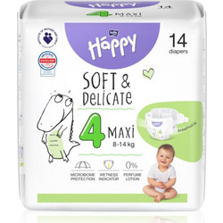 Bella Happy Soft & Delicate Πάνες No4 8-14kg 14τμχ