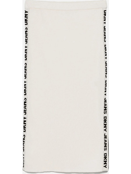 DKNY Μίντι Φούστα Υφασμάτινη Ψηλόμεση Pencil Εκρού DJ4R0117-KW7