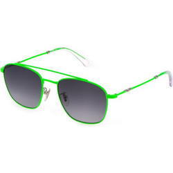 Police SPL996-5508DZ Ανδρικά Γυαλιά Ηλίου Aviator Μεταλλικά Πράσινα με Μαύρο Degradee Φακό