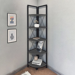 Megapap Kelsie Γωνιακή Βιβλιοθήκη 33x33x162cm GP041-0041,2