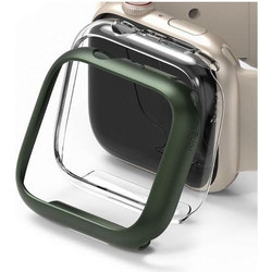 Ringke Slim 2-pack Πλαστική Θήκη για Apple Watch 7 / 8 41mm Πράσινη Διαφανής