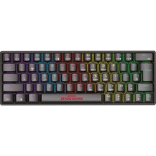 Zeroground KB-3600G Torii v2.0 Μηχανικό Gaming Πληκτρολόγιο 60% με Outemu Red Διακόπτες RGB Black