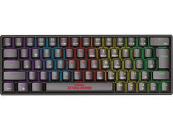 Zeroground KB-3600G Torii v2.0 Μηχανικό Gaming Πληκτρολόγιο 60% με Outemu Red Διακόπτες RGB Black