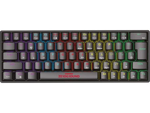 Zeroground KB-3600G Torii v2.0 Μηχανικό Gaming Πληκτρολόγιο 60% με Outemu Red Διακόπτες RGB Black