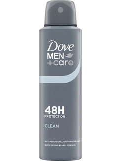 Dove Clean Ανδρικό Αποσμητικό Spray 48h 150ml