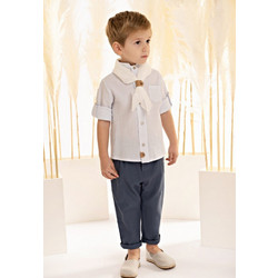 Baby Bloom Βαπτιστικό Κοστούμι με Παντελόνι & Πουκάμισο 4τμχ 125.03.5780