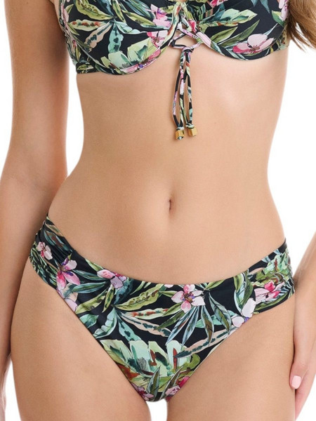 ERKA MARE Bikini Slip Floral Μαύρο Πράσινο 50515