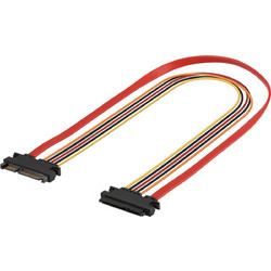 Goobay 93945 Καλώδιο Σκληρού Δίσκου 7+4-Pin SATA III to 15-Pin SATA III 0.3m Multicolor