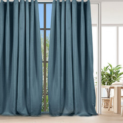 WhiteEgg Κουρτίνα Παραθύρου με Τρουκς 270x280 K0187-5 Petrol