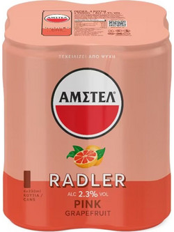 Amstel Radler Pink Grapefruit Μπύρα Κουτί 4x330ml