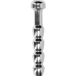 Ouch! Stainless Steel Plug with Ribs 8mm Silver