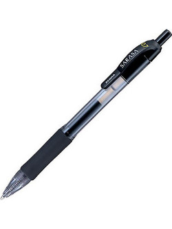 Zebra Sarasa Retractable Στυλό Gel 0.7mm Μαύρο ZB-46810
