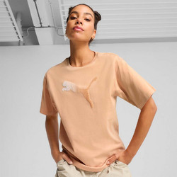 Puma Her Relaxed Graphic Tee Γυναικείο Αθλητικό T-Shirt Σομόν 685054-63