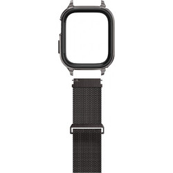 Spigen Metal Fit Pro Μεταλλική Θήκη με Λουράκι για Apple Watch 4 / 5 / 6 / 7 / 8 / 9 / SE 44 / 45mm Ανθρακί