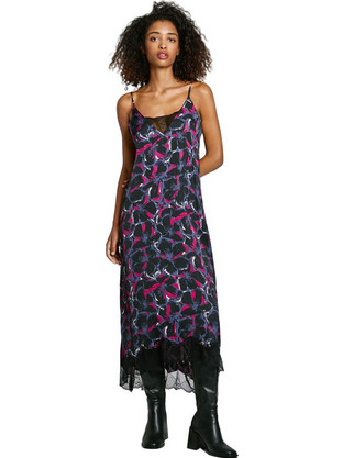Pepe Jeans Alicia Midi Βραδινό Φόρεμα Ανθρακί PL953659-999