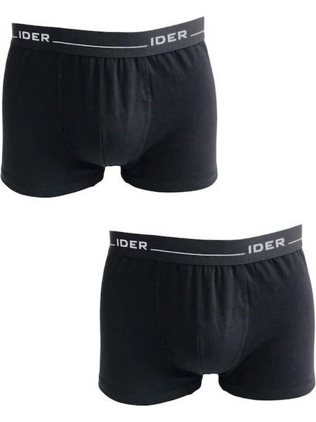 Ider Ανδρικά Μποξεράκια Σετ 2Pack Μαύρα 35002P-1922