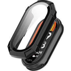 Techsuit Defense360 Pro Θήκη Σιλικόνης Tempered Glass για Xiaomi Smart Band 8 / 8 NFC Μαύρη