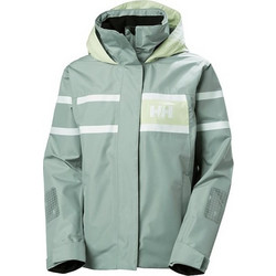 Helly Hansen Salt Inshore Sailing Γυναικείο Μπουφάν Χειμωνιάτικο Softshell Μακρύ Αδιάβροχο Πράσινο Mint 34427-484