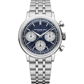 Raymond Weil Millesime Ανδρικό Ρολόι Χρονογράφος Αυτόματο με Ασημί Μεταλλικό Μπρασελέ 7765-ST-50651 Raymond Weil Millesime Ανδρικό Ρολόι Χρονογράφος Αυτόματο με Ασημί Μεταλλικό Μπρασελέ 7765-ST-50651