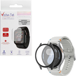 Volte-Tel Πλαστική Θήκη Tempered Glass για Samsung Galaxy Watch 7 44mm Μαύρη