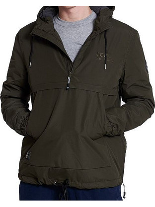 Ice Tech Ανδρικό Μπουφάν Χειμωνιάτικο Pullover Χακί G-715