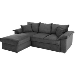 HomeMarkt Aldo Γωνιακός Καναπές Κρεβάτι Αριστερή Γωνία με Αποθηκευτικό Χώρο Γκρι 256x159x87cm HM3276.02L
