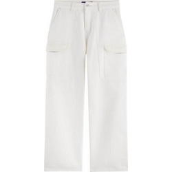 Scotch & Soda Ανδρικό Τζιν Παντελόνι Cargo Εφαρμογή Λευκό 179922-7744