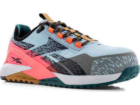 Reebok NANO X1 Αθλητικά Παπούτσια Ασφαλείας S1P Γαλάζια Ροζ Γκρι IB382S1PS