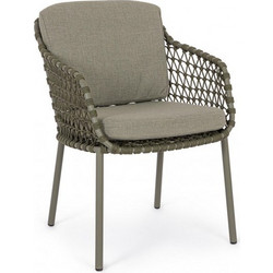 Bizzotto Πολυθρόνα Κήπου Rattan Πράσινη 0660612