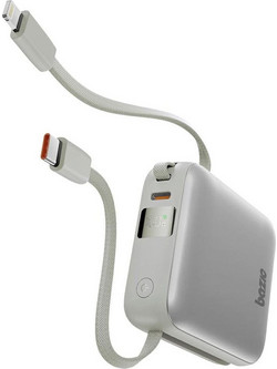 Energea Bazic Fusion Mini Power Bank 20000mAh 20W με Θύρα USB-A & Θύρα USB-C Quick Charge 3.0 & Power Delivery Grey