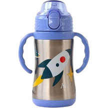 Kiokids Παγούρι Θερμός με Λαβές Space Rocket 6m+ 280ml