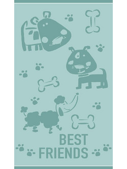 Melinen Puppy Lover Παιδική Πετσέτα Θαλάσσης Τιρκουάζ 70x120cm 20004888