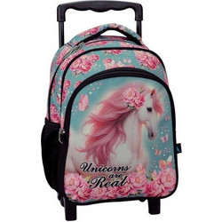 Back Me UP Butterfly Unicorn Σχολική Τσάντα Τρόλεϊ Νηπιαγωγείου Τιρκουάζ 357-25072