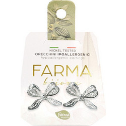 Farma Bijoux Γυναικεία Σκουλαρίκια Καρφωτά Ασημί BEG013
