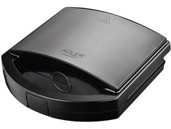 Adler AD 3068 Τοστιέρα Γκριλιέρα για 2 Τοστ 1000W Μαύρη
