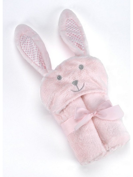 MORA PomPon Rabbit Κουβέρτα Αγκαλιάς Fleece 75x95 Ροζ