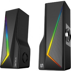 Serioux X167 Ηχεία Υπολογιστή 2.0 6W με Bluetooth & RGB Φωτισμό Μαύρα