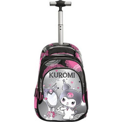 Graffiti Dream Kuromi Σχολική Τσάντα Τρόλεϊ Δημοτικού Μαύρη Ροζ 252252